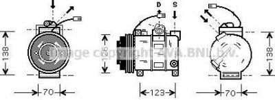 Prasco AIK015 компрессор, кондиционер на VW PASSAT Variant (3B6)