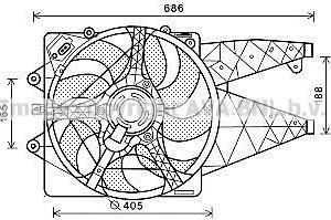 Prasco AL7523 вентилятор, охлаждение двигателя на FIAT PUNTO (199)