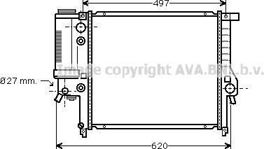 Prasco BW2125 радиатор, охлаждение двигателя на 3 (E36)