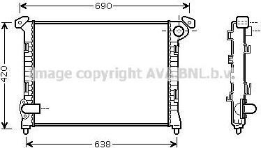 Prasco BW2286 радиатор, охлаждение двигателя на MINI MINI (R50, R53)