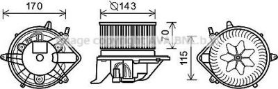 Prasco BW8458 электродвигатель, вентиляция салона на MINI MINI COUNTRYMAN (R60)