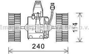 Prasco BW8491 электродвигатель, вентиляция салона на 5 (E60)