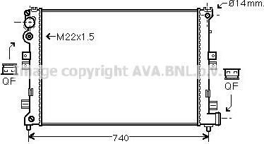 Prasco CN2089 радиатор, охлаждение двигателя на FIAT SCUDO фургон (220L)