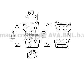 Prasco CN3307 масляный радиатор, двигательное масло на FORD KUGA I