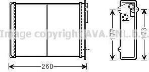 Prasco CN6260 теплообменник, отопление салона на PEUGEOT BOXER фургон (244)