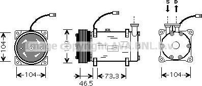 Prasco CNK030 компрессор, кондиционер на PEUGEOT 206 SW (2E/K)