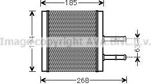 Prasco CTA6042 теплообменник, отопление салона на CHEVROLET AVEO Наклонная задняя часть (T250, T255)