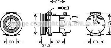 Prasco DFK033 компрессор, кондиционер на DAF CF 85