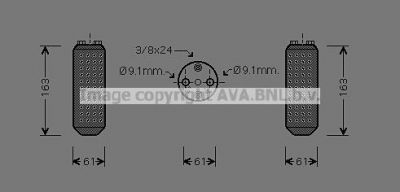 Prasco DND037 осушитель, кондиционер на NISSAN MICRA II (K11)