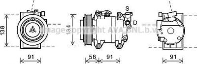 Prasco DNK344 компрессор, кондиционер на NISSAN PATHFINDER III (R51)