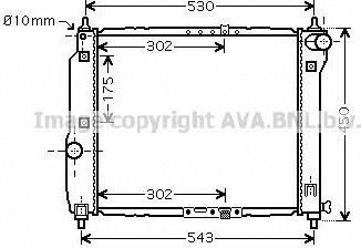 Prasco DW2066 радиатор, охлаждение двигателя на CHEVROLET AVEO Наклонная задняя часть (T200)