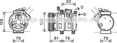 Prasco DWK099 компрессор, кондиционер на SSANGYONG REXTON (GAB_)