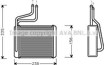 Prasco FD6286 теплообменник, отопление салона на FORD MONDEO III (B5Y)