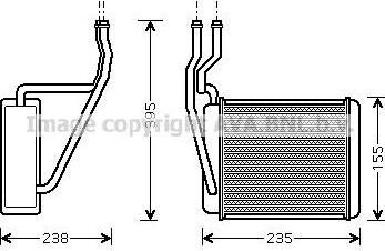 Prasco FD6329 теплообменник, отопление салона на FORD FUSION (JU_)