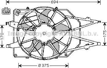 Prasco FD7508 вентилятор, охлаждение двигателя на FORD FOCUS седан (DFW)