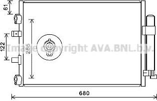 Prasco FDA5484D конденсатор, кондиционер на FORD C-MAX II (DXA/CB7, DXA/CEU)