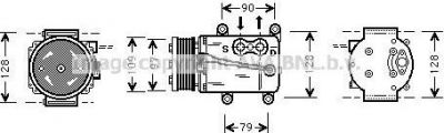 Prasco FDAK105 компрессор, кондиционер на FORD FOCUS (DAW, DBW)