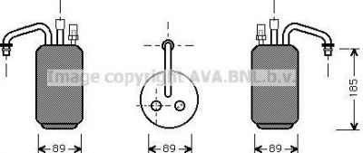 Prasco FDD017 осушитель, кондиционер на FORD COUGAR (EC_)