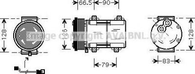 Prasco FDK276 компрессор, кондиционер на FORD ESCORT VII седан (GAL, AFL)