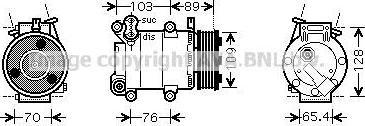 Prasco FDK392 компрессор, кондиционер на FORD FOCUS II седан (DA_)