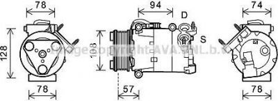 Prasco FDK450 компрессор, кондиционер на FORD KUGA I