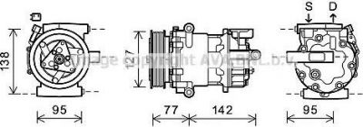 Prasco FDK469 компрессор, кондиционер на FORD TRANSIT c бортовой платформой/ходовая часть