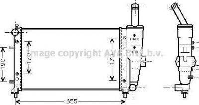 Prasco FT2281 радиатор, охлаждение двигателя на FIAT PUNTO (188)