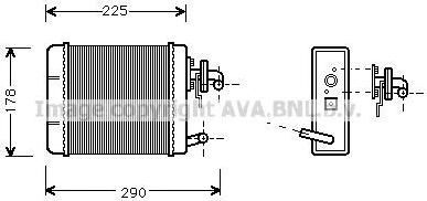 Prasco FT6102 теплообменник, отопление салона на FIAT PANDA Van (141_)