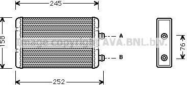 Prasco FT6220 теплообменник, отопление салона на FIAT PUNTO (188)