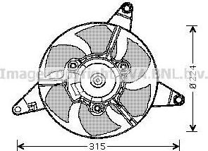 Prasco FT7283 вентилятор, охлаждение двигателя на FIAT PANDA Van (141_)