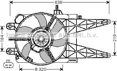 Prasco FT7507 вентилятор, охлаждение двигателя на FIAT PUNTO (188)