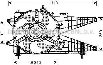 Prasco FT7517 вентилятор, охлаждение двигателя на FIAT PUNTO (188)