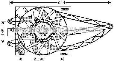 Prasco FT7527 вентилятор, охлаждение двигателя на FIAT PANDA (169)