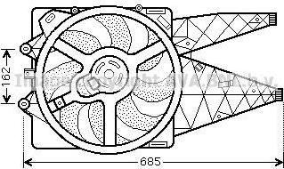 Prasco FT7531 вентилятор, охлаждение двигателя на FIAT PUNTO (199)