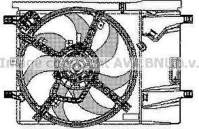 Prasco FT7533 вентилятор, охлаждение двигателя на FIAT GRANDE PUNTO (199)