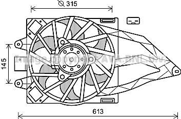 Prasco FT7565 вентилятор, охлаждение двигателя на FIAT PANDA (169)