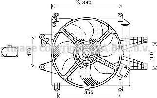 Prasco FT7576 вентилятор, охлаждение двигателя на FIAT MULTIPLA (186)