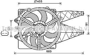 Prasco FT7603 вентилятор, охлаждение двигателя на FIAT PUNTO (199)