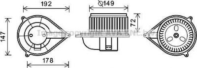 Prasco FT8426 электродвигатель, вентиляция салона на FIAT DUCATO фургон (244)