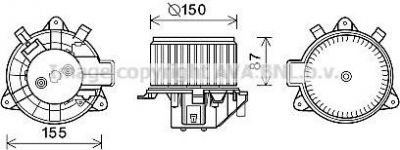 Prasco FT8429 электродвигатель, вентиляция салона на FIAT STILO (192)