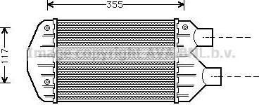 Prasco FTA4267 интеркулер на FIAT MAREA Weekend (185)