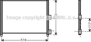 Prasco FTA5303 конденсатор, кондиционер на FIAT IDEA (350_)