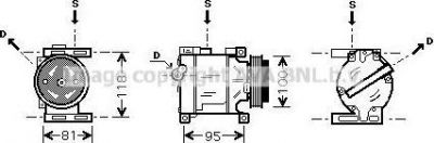 Prasco FTAK090 компрессор, кондиционер на FIAT PUNTO (188)