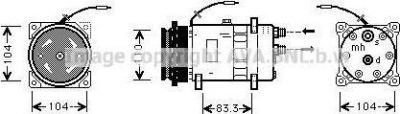 Prasco FTK064 компрессор, кондиционер на FIAT CROMA (154)