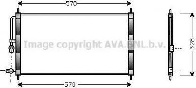 Prasco HD5083 конденсатор, кондиционер на HONDA PRELUDE IV (BB)