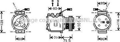 Prasco HDAK009 компрессор, кондиционер на HONDA CIVIC VI Hatchback (EJ, EK)