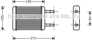 Prasco HY6064 теплообменник, отопление салона на HYUNDAI PONY седан (X-1)