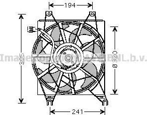 Prasco HY7502 вентилятор, охлаждение двигателя на HYUNDAI ACCENT I (X-3)