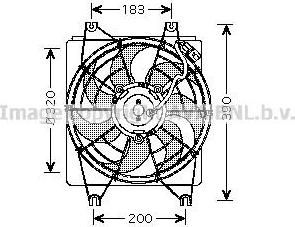 Prasco HY7522 вентилятор, охлаждение двигателя на HYUNDAI ACCENT I (X-3)