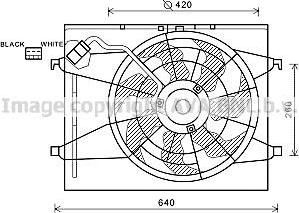 Prasco HY7539 вентилятор, охлаждение двигателя на HYUNDAI ELANTRA седан (HD)